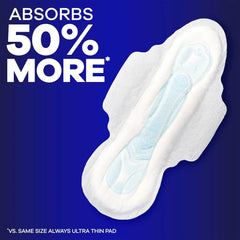 Always Maxi Overnight Pads with Wings for Women, Size 4, Overnight Absorbency, Unscented,84 Count (Pack of 2)