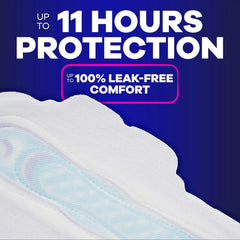 Always Ultra Thin Feminine Pads with Wings for Women, Size 4, Overnight Absorbency, Unscented, Up to 100% Leak-Free Comfort, 50 Count