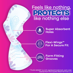 Always Radiant Regular Absorbency Pads with Wings - Scented - Size 1