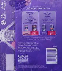 Always Panty Liners for Women Anti-Bunch Xtra Protection Daily Liners, Long, Unscented 108 Count (Pack of 4)