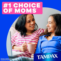Tampax Starter Kit Multipack, with LeakGuard Braid, Regular/Super Absorbency, Easy First Tampon Trial, Unscented, 12 Count