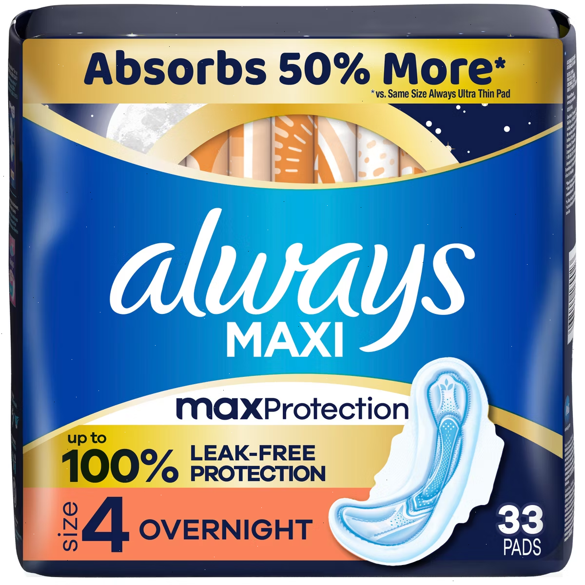 Always Maxi Overnight Pads - Size 4