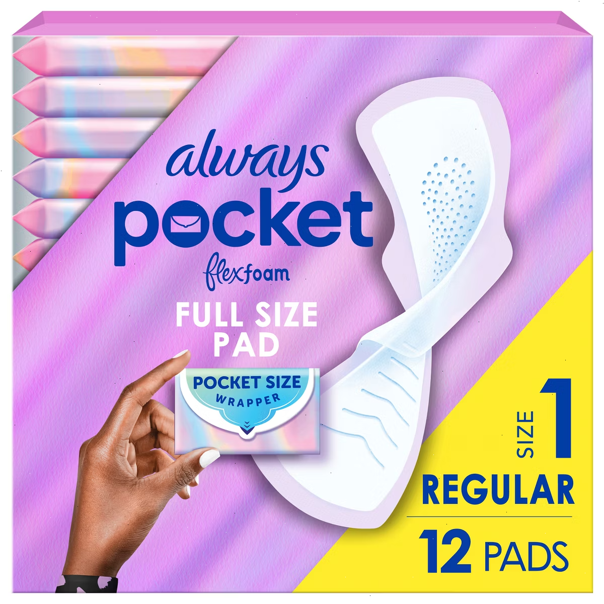 Always Pocket Flexfoam Size 1 Unscented Pads - Regular