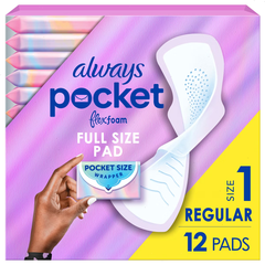 Always Pocket Flexfoam Size 1 Unscented Pads - Regular