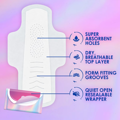 Always Pocket Flexfoam Size 1 Unscented Pads - Regular