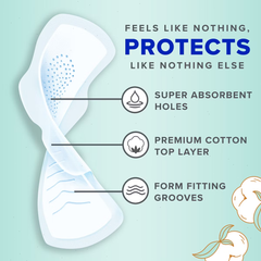Always Pure Cotton Extra Heavy Flow FlexFoam Pads - Size 3 - 22ct
