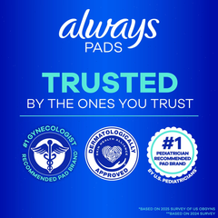 Always Radiant Extra Heavy Absorbency Overnight Sanitary Pads with Wings - Scented - Size 5
