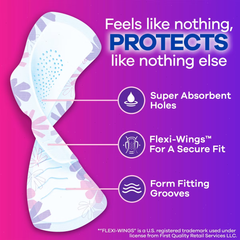 Always Radiant Extra Heavy Flow Absorbency with Flex Foam Pads - Scented - Size 3