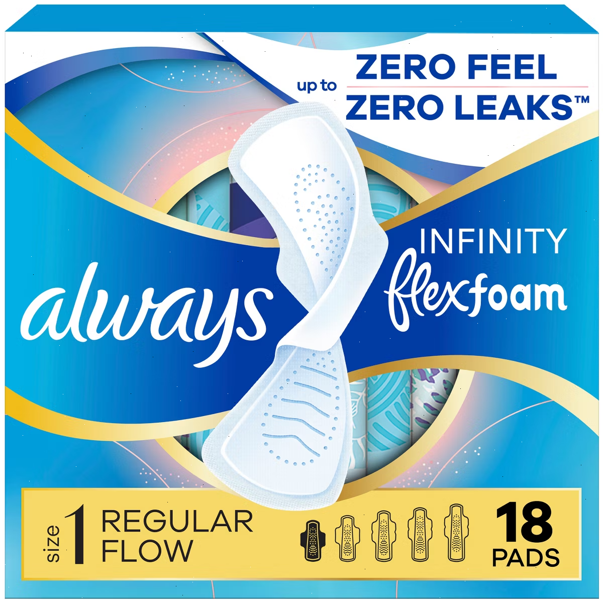 Always Infinity Pads - Regular Absorbency - Size 1
