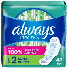 Always Ultra Thin Long Super Pads - Size 2